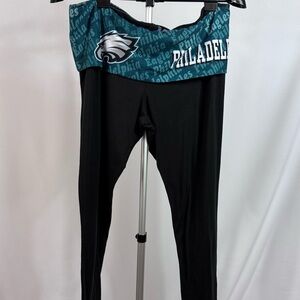 Philadelphia Eagles Fold Over Waist Leggings Women’s XL Y2K NFL Team Apparel